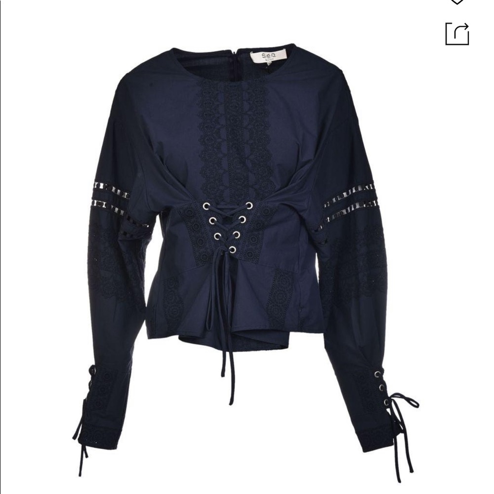 Sea New York Lace Up top